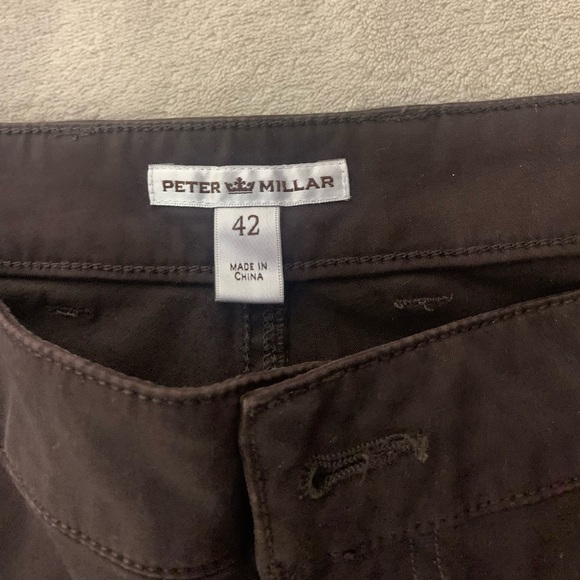 Peter Millar Ultimate Sateen Five-Pocket Pants Chestnut Brown Men Size 42 - Picture 2 of 11